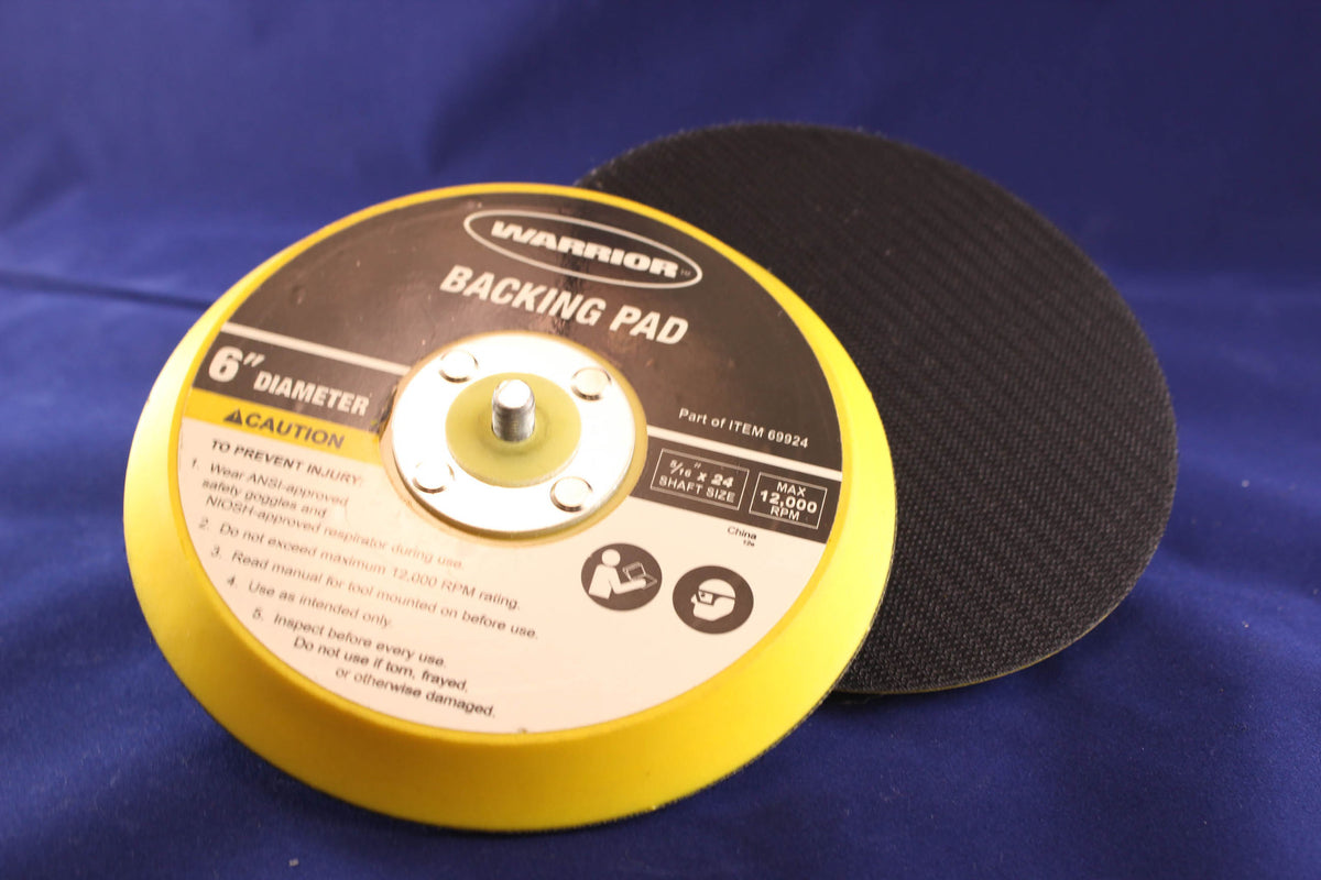 6" Hook & Loop Backer Pad For Palm Orbital